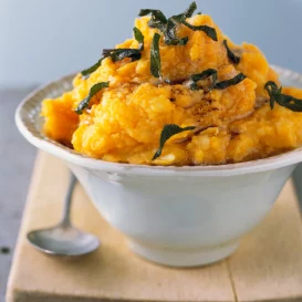 Browned Butter Smashed Potatoes with Butternut Squash