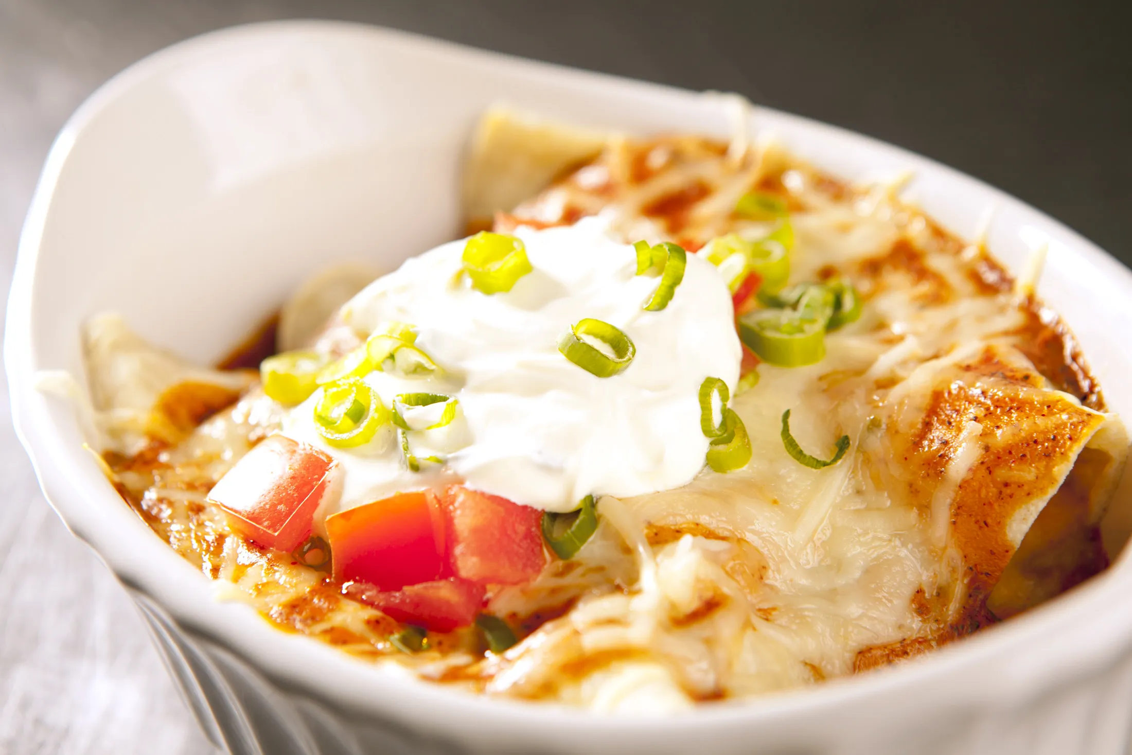 Creamy Chorizo-Spiked Potato and Cheese Enchiladas