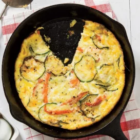 Frittata with Potatoes, Zucchini and Red Peppers