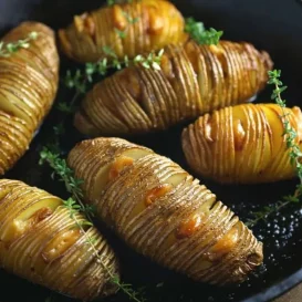Hasselback Potatoes & Garlic Confit