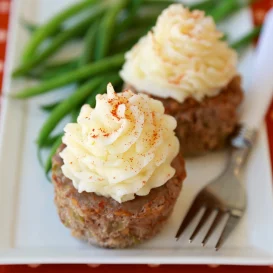 Mashie Topped Meatloaf Cupcakes