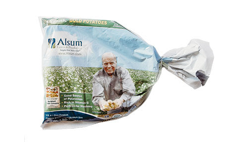 bag of Alsum organic gold potatoes