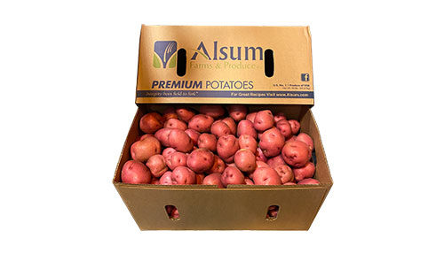 carton of red potatoes
