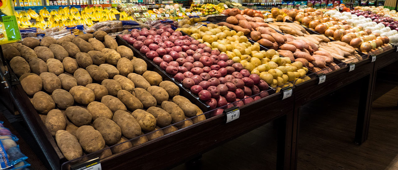 Potato Display at Retail Store