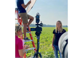 Wendy Alsum-Dykstra in potato field
