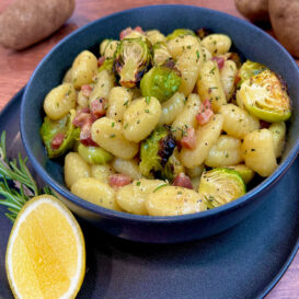 Potato Gnocchi with Roasted Brussels Sprouts