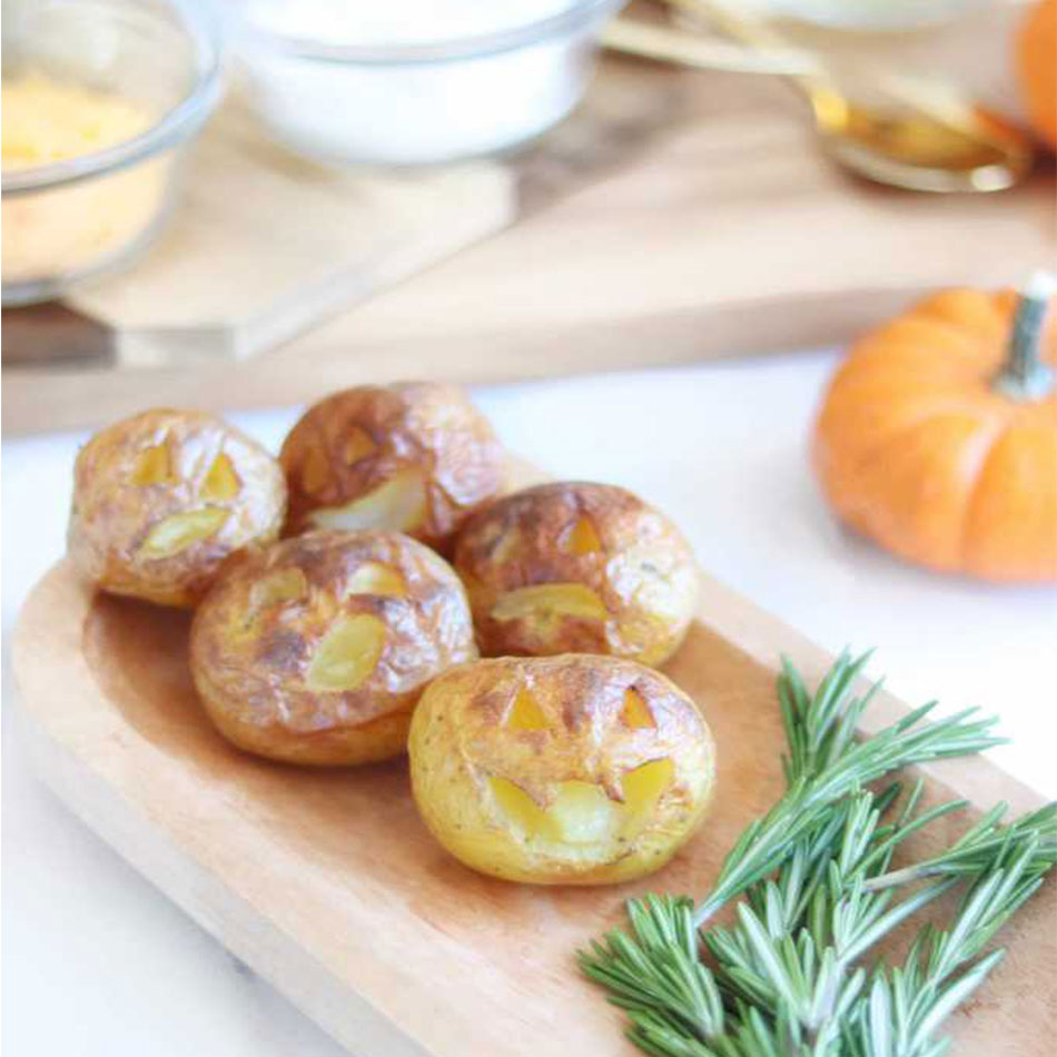 Baked Jack-O-Lantern Potatoes