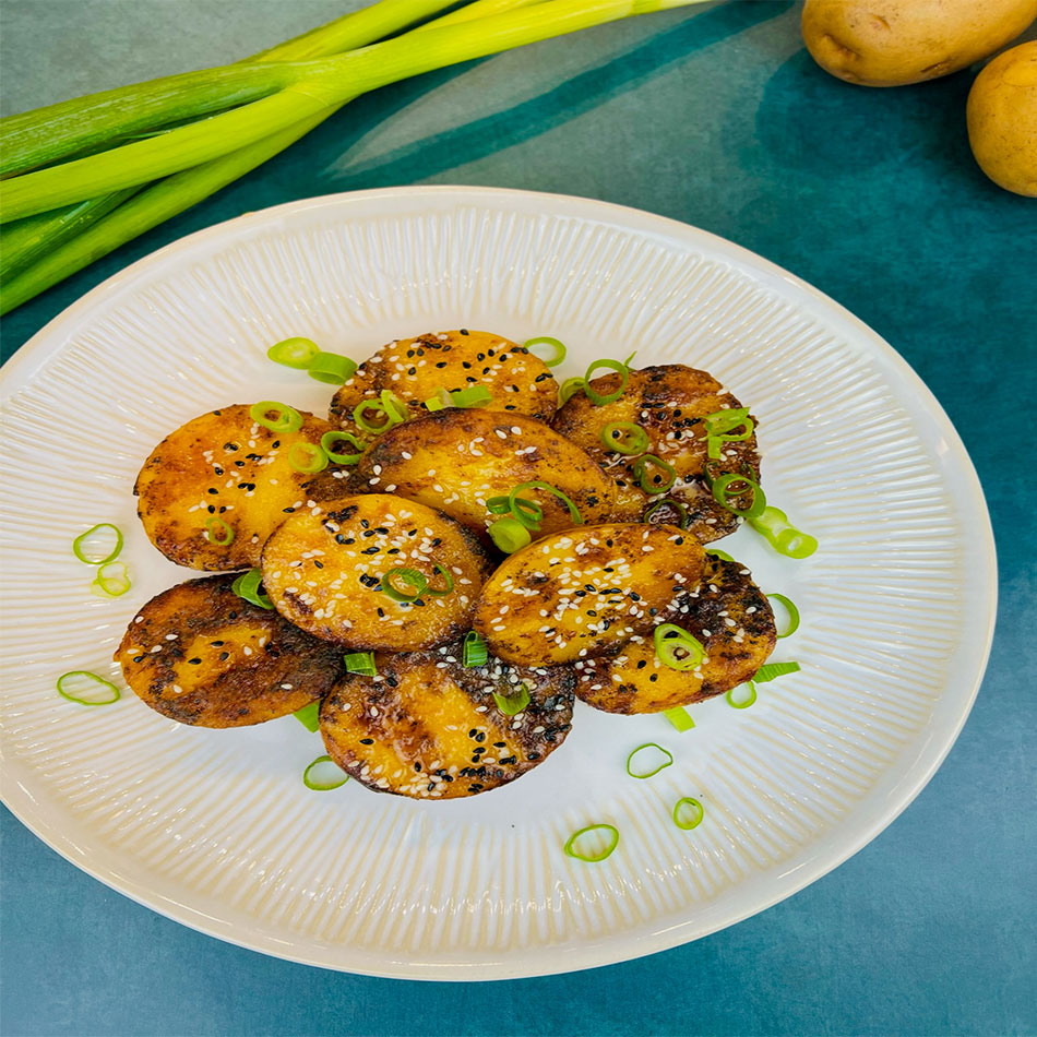 Grilled Potatoes with Miso Honey Butter
