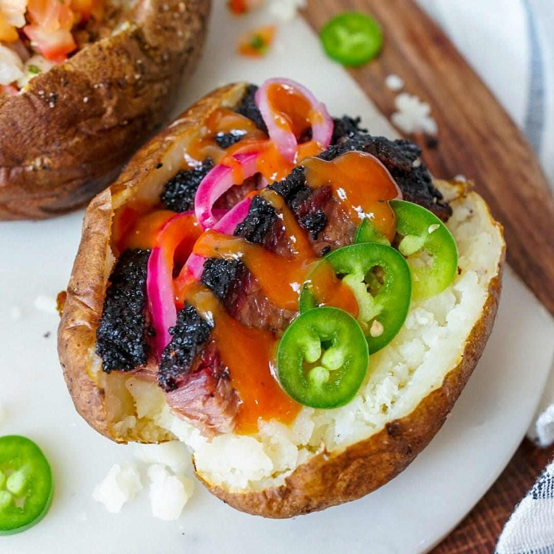 Smoked Brisket Baked Potato