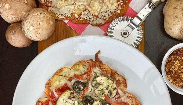 Air Fryer Parmesan Potato Pizza Crusts
