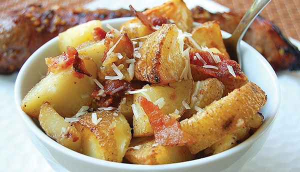 Roasted Potatoes with Bacon & Parmesan